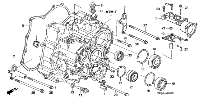 2005 Honda Odyssey Case, Transmission Diagram for 21210-RGR-335