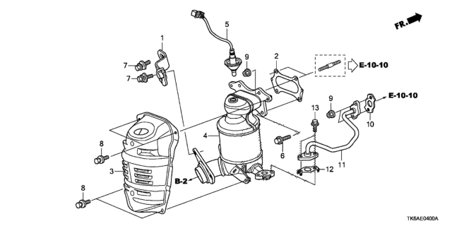 2013 Honda Fit Sensor, Air Fuel Ratio Diagram for 36531-RE0-003