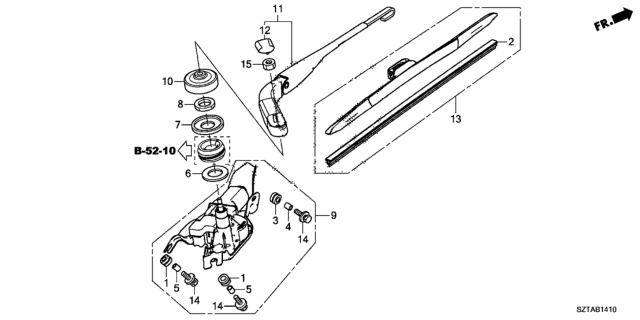 2016 Honda CR-Z Rear Wiper Diagram