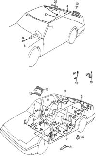 1985 Honda Accord Wire Harness, FR. Door (Driver Side) Diagram for 32751-SA6-949