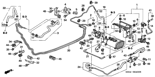 2002 Honda Civic Rubber, Canister Mounting Diagram for 17322-S6M-A30