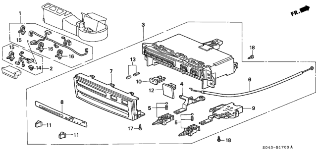1996 Honda Civic Sub-Wire, Heater (B) Diagram for 32257-S04-A00