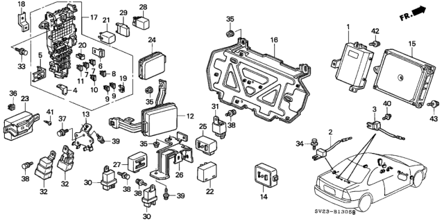 1995 Honda Accord Controller, Automatic Cruise Diagram for 36700-SV4-A02