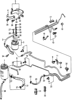 1985 Honda Accord Hose, Fuel Strainer Diagram for 16721-SD7-671