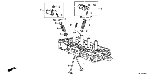 2014 Honda Accord Retainer,Valve Sp Diagram for 14765-RDF-A00