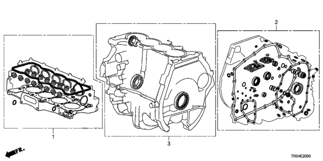 2012 Honda Civic Gasket Kit, Cylinder Head Diagram for 06110-R1A-000