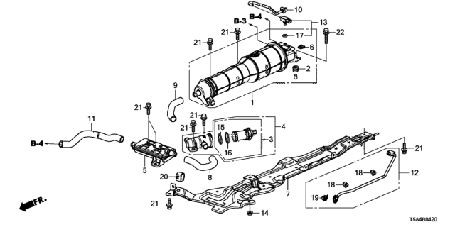 2015 Honda Fit Tube A, Drain Diagram for 17743-T5R-A00