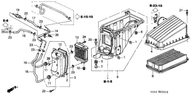 2000 Honda Odyssey Gasket, Air Cleaner Cover Diagram for 17268-P8F-A00