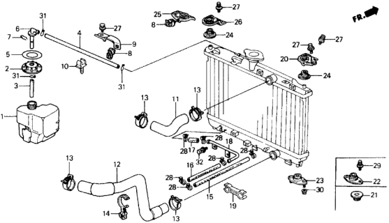 1989 Honda Civic Radiator Diagram 1