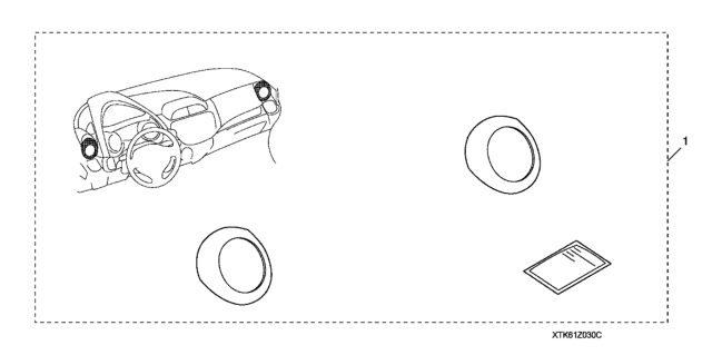 2013 Honda Fit Side Outlet Trim (Carbon Look) Diagram