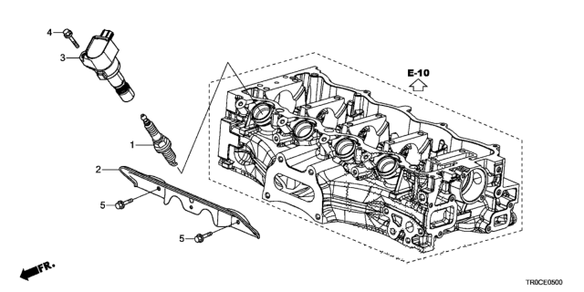 2014 Honda Civic Plug Hole Coil - Plug (1.8L) Diagram
