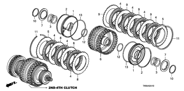 2011 Honda Fit AT Clutch (2nd-4th) Diagram