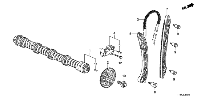 2014 Honda Civic Camshaft - Cam Chain (1.8L) Diagram