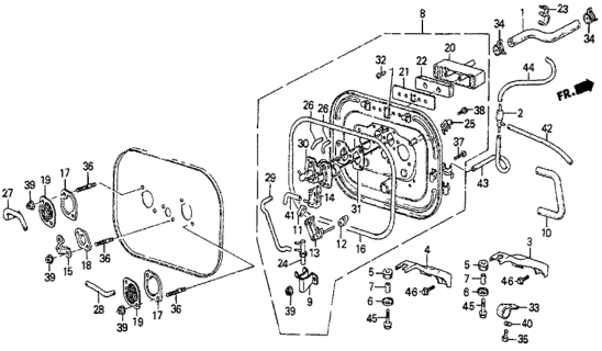 1983 Honda Prelude Clamp, Wire Harness (7.5X3) Diagram for 17362-PC6-660