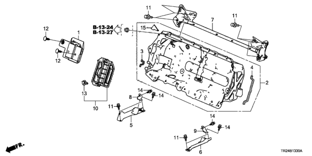 2014 Honda Civic Insulator Assy., Pcu Diagram for 1B770-RW0-000
