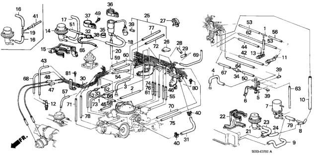 1988 Honda Accord Tubing (Carburetor) Diagram