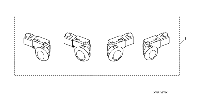 2014 Honda CR-V Corner & Back-Up Sensor Kit Diagram