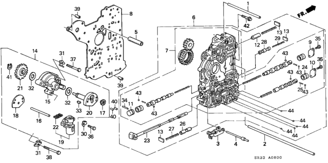 1993 Honda Civic Spring, Accumulator Control Diagram for 27736-PF4-000