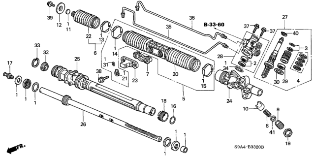 2005 Honda CR-V Plug, Rack End Diagram for 53456-S5A-003