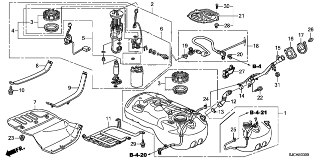 2014 Honda Ridgeline Fuel Tank Diagram