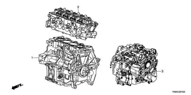 2013 Honda Fit Engine Assy. - Transmission Assy. Diagram