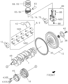 1996 Honda Passport Pulley Assembly Diagram for 8-94136-782-2