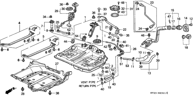 1997 Honda Accord Fuel Tank Diagram