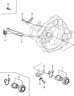 1982 Honda Civic MT Clutch Release Diagram
