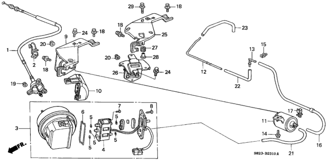 2001 Honda Accord Clamp, Tube Diagram for 91597-PAA-A01