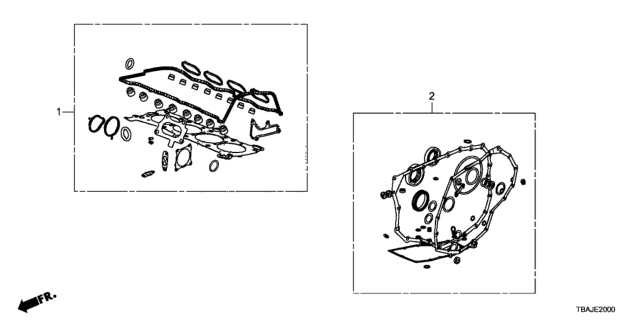2019 Honda Civic Gasket Kit, Cvt Transmission Diagram for 06112-5CG-010