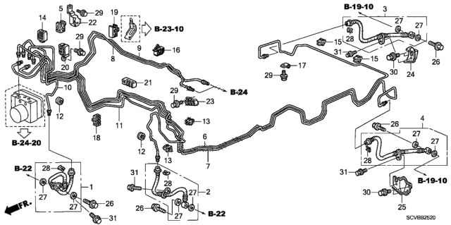 2011 Honda Element Brake Lines (VSA) Diagram