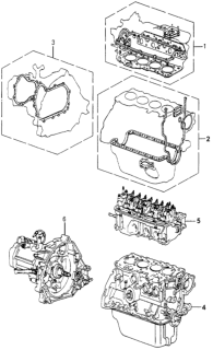 1981 Honda Accord Gasket Kit - Engine Assy.  - Transmission Assy. Diagram