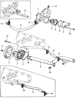 1980 Honda Civic Hose, Bypass Outlet Diagram for 19508-PA6-660