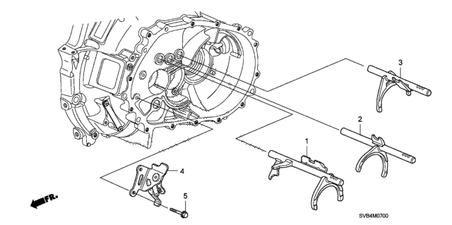 2011 Honda Civic MT Shift Fork (1.8L) Diagram