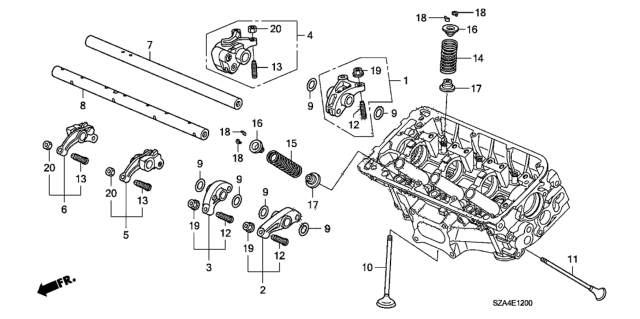2009 Honda Pilot Valve - Rocker Arm (Front) Diagram