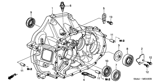 2004 Honda CR-V MT Clutch Case Diagram