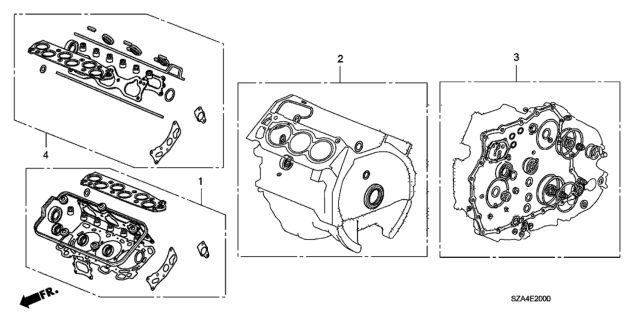 2014 Honda Pilot Gaskt Kt Cylinder Head Front Diagram for 06110-R70-A01