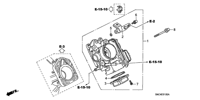 2008 Honda Civic O-Ring (6.6X2.4) (Nok) Diagram for 91301-PWA-003