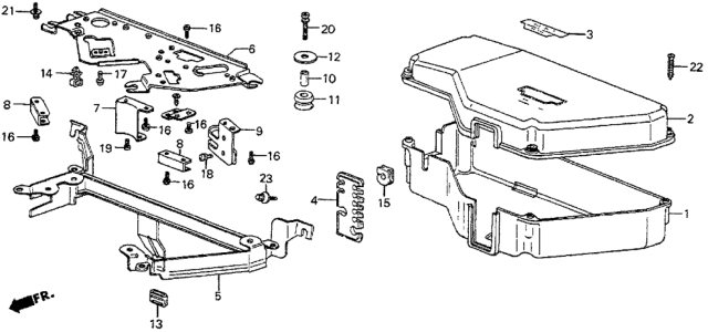 1987 Honda Prelude Stay, Control Box Diagram for 36033-PJ6-661