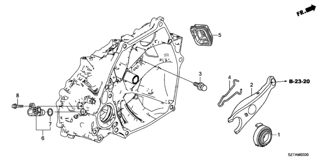 2016 Honda CR-Z MT Clutch Release Diagram