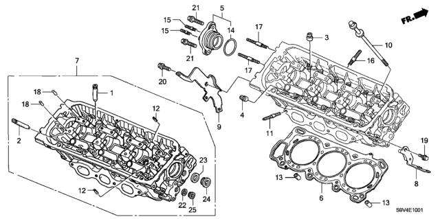 2004 Honda Pilot Rear Cylinder Head Diagram