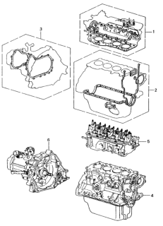 1983 Honda Civic Engine Assy., Block Diagram for 10002-PA6-030KL