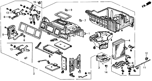 1990 Honda Accord Heater Unit (Denso) Diagram for 79100-SM4-A51