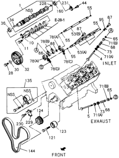 1994 Honda Passport Rod, Push Tensioner Diagram for 8-94364-817-1