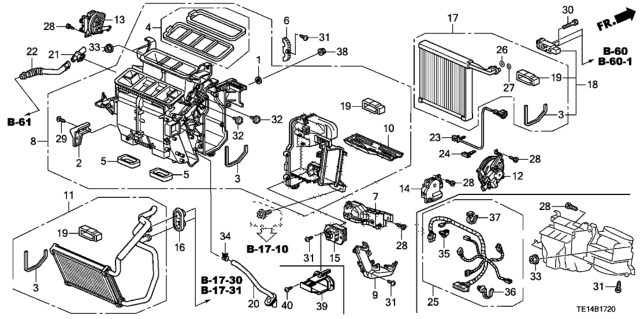 2012 Honda Accord Heater Sub-Assy. Diagram for 79106-TA0-A21
