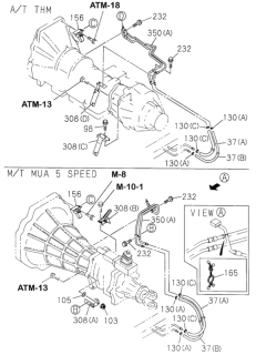 1998 Honda Passport Pipe Fuel, Del & Retainer A Diagram for 8-97287-311-0