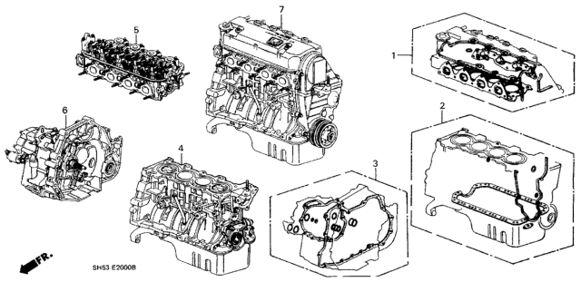 1989 Honda Civic General Assembly, Cylinder Head Diagram for 10003-PM6-A10