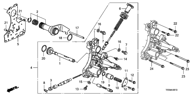 2010 Honda Accord AT Regulator Body (V6) Diagram