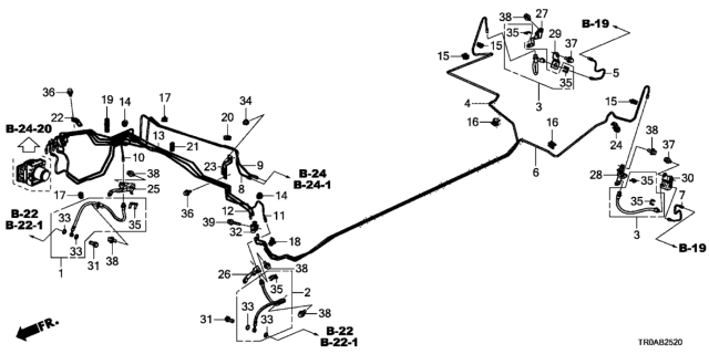 2013 Honda Civic Brake Lines (Drum) Diagram