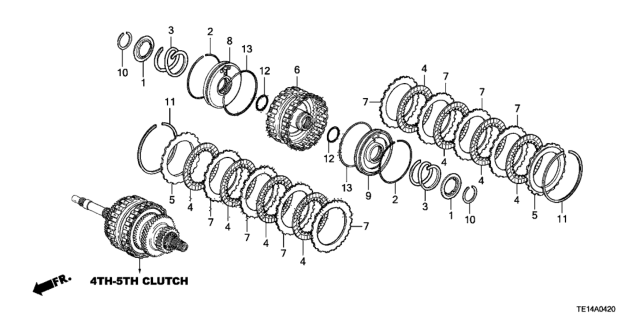 2012 Honda Accord AT Clutch (4th-5th) (L4) Diagram